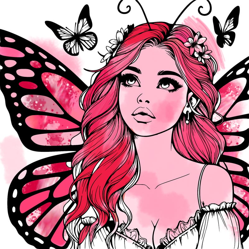 butterfly fairy realistic girl