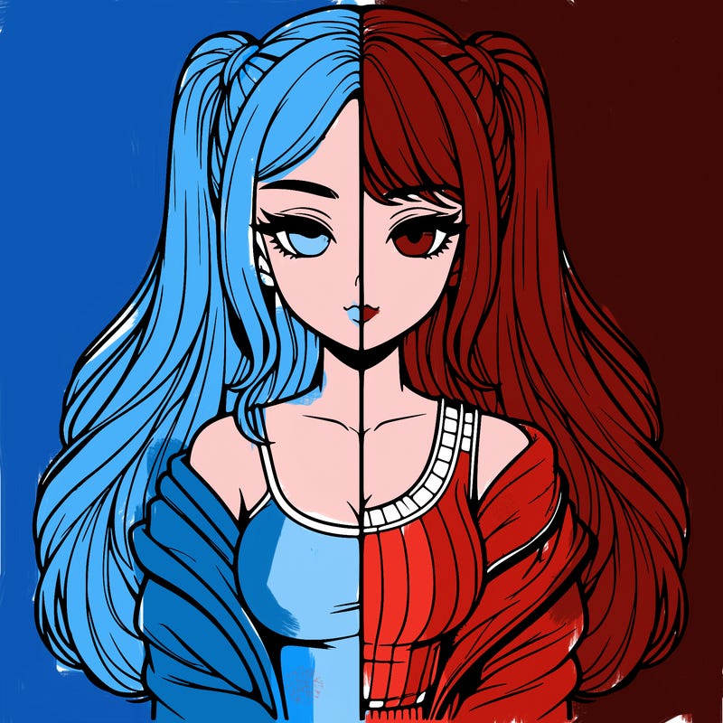 realistic girl split