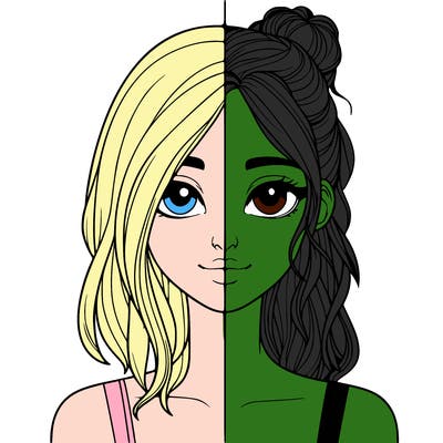 realistic girl split