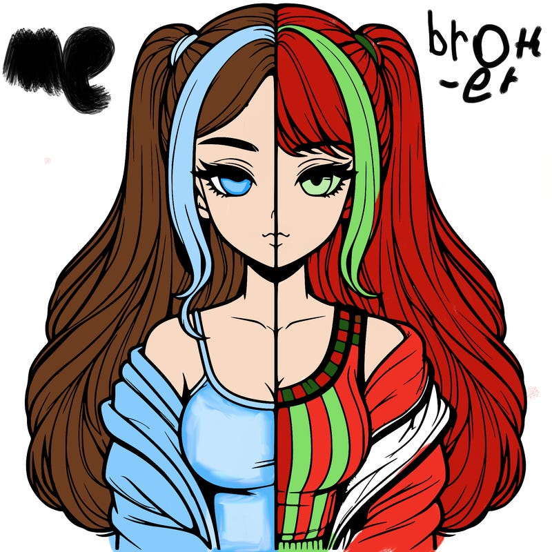 realistic girl split