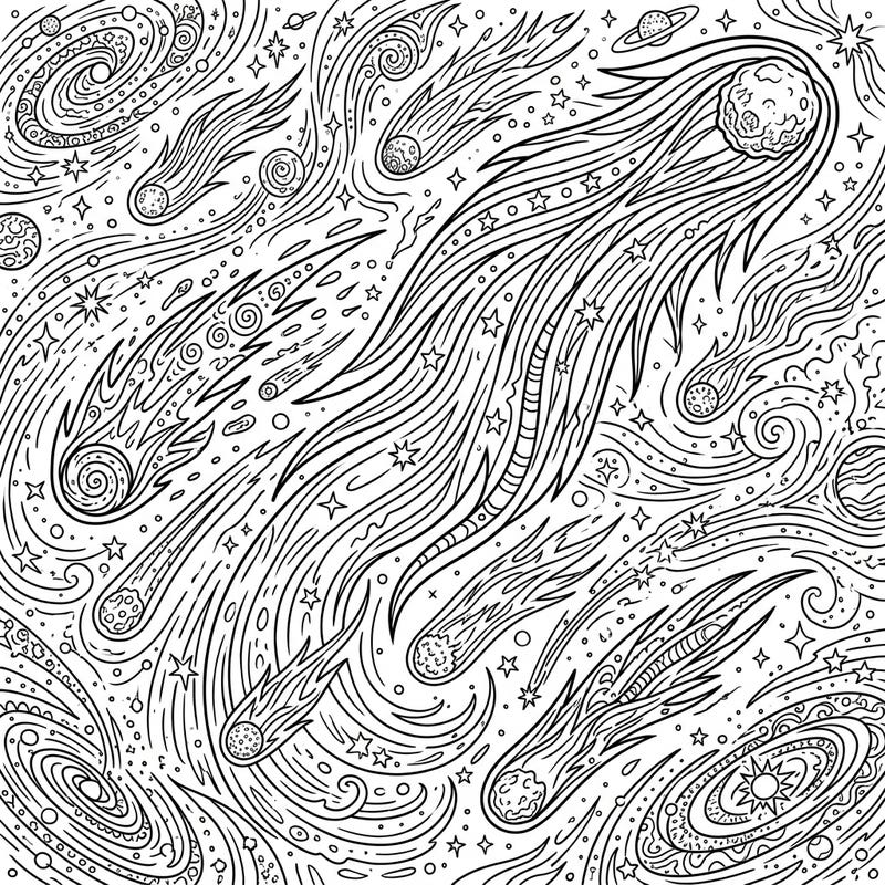 18 Short-Period Comets Coloring Pages - Free Printable — Color Pop