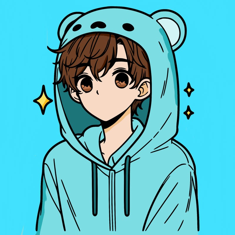 a 17 year old boy in a cute animal hoodie