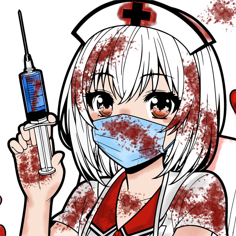 anime girl nurse holding syringe