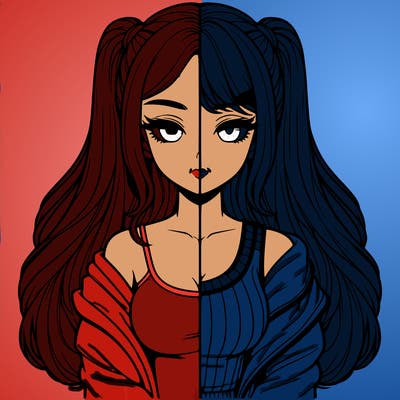 realistic girl split