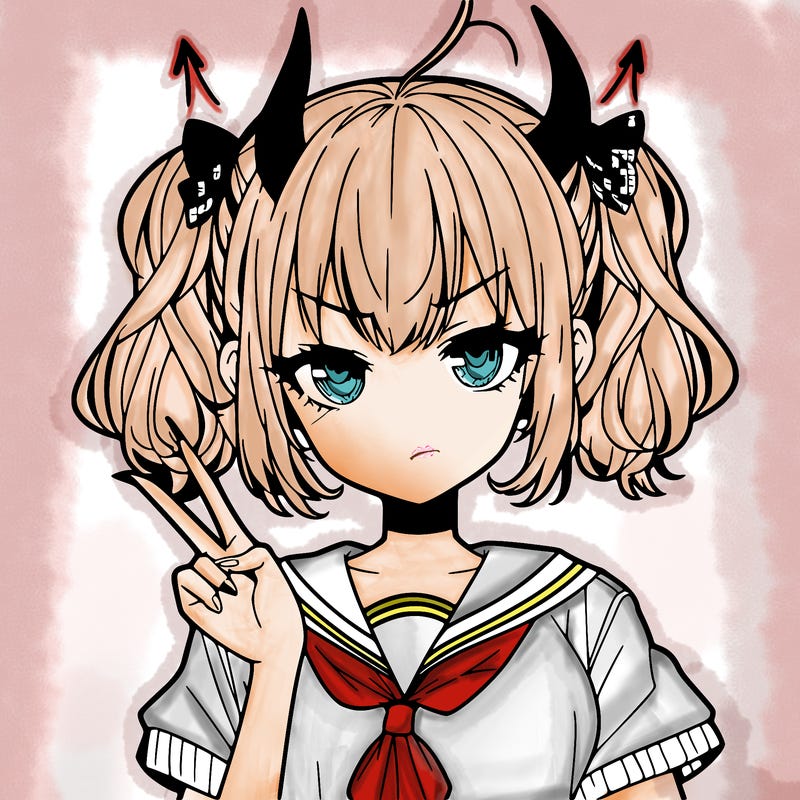 anime girl devilish teen