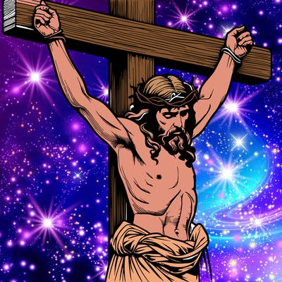 jesus realistic on the cross