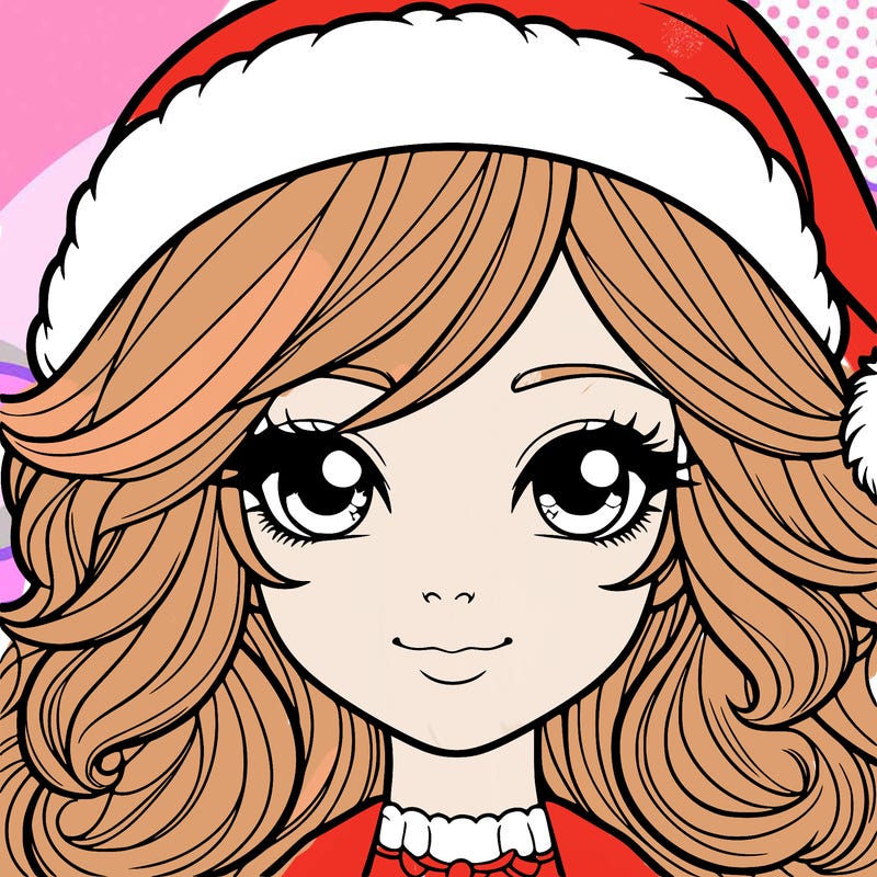realistic christmas girl
