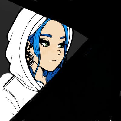 a realistic girl, spray painting