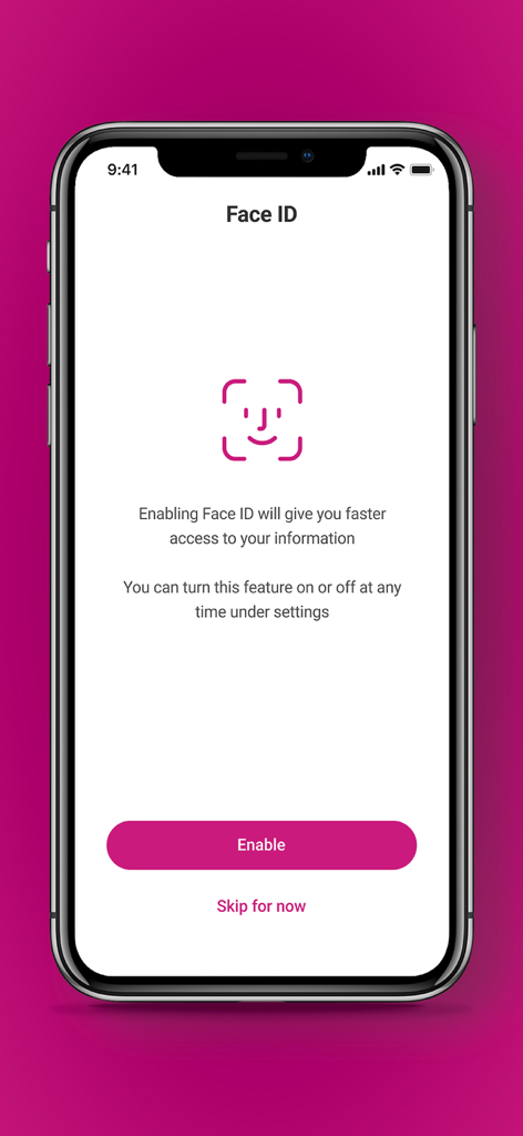 Ambetter Health app screen for enabling Face ID authentication