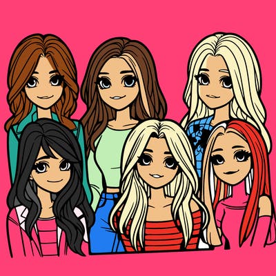 5 friends girls teen