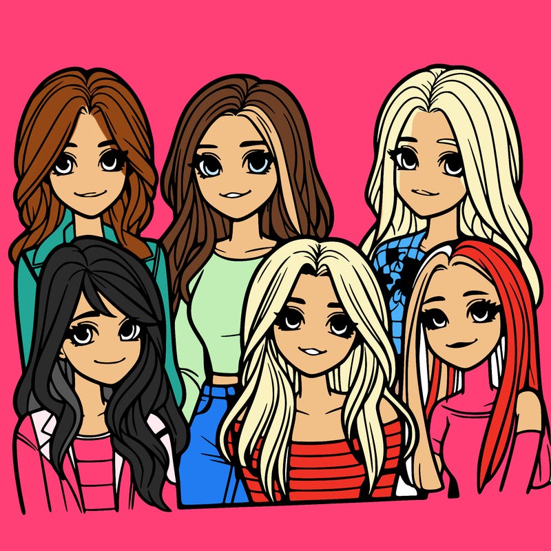 5 friends girls teen