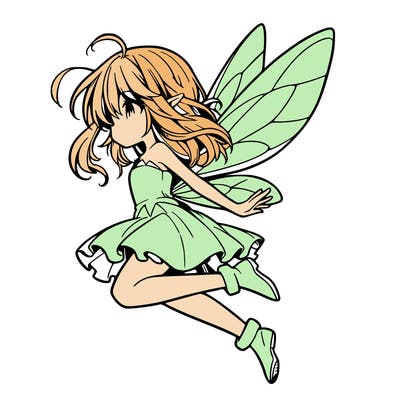manga fairy flying