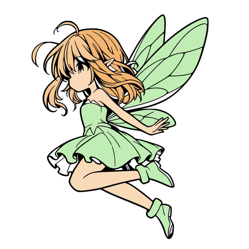 manga fairy flying