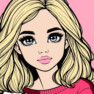 realistic girl whith cute eyes