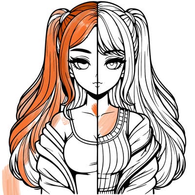 realistic girl split