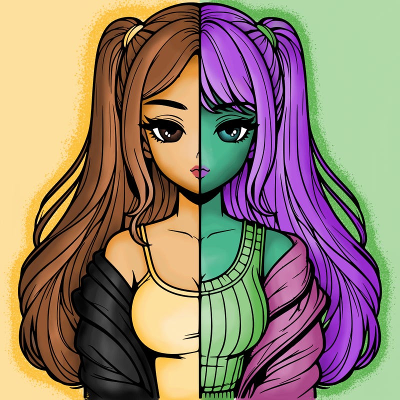 realistic girl split