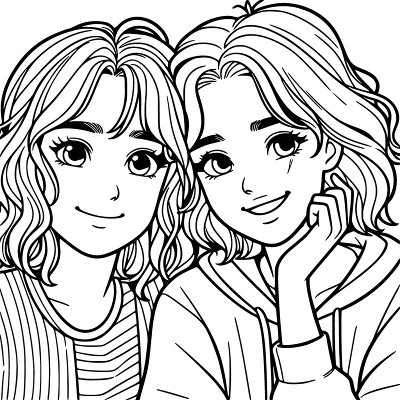 two teenage best friends