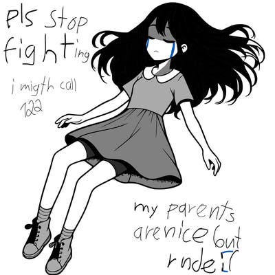 realistic girl floating