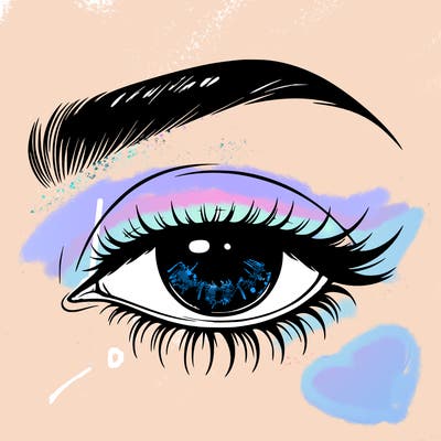 eye closed realistic