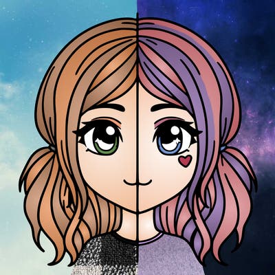 split girl just the face