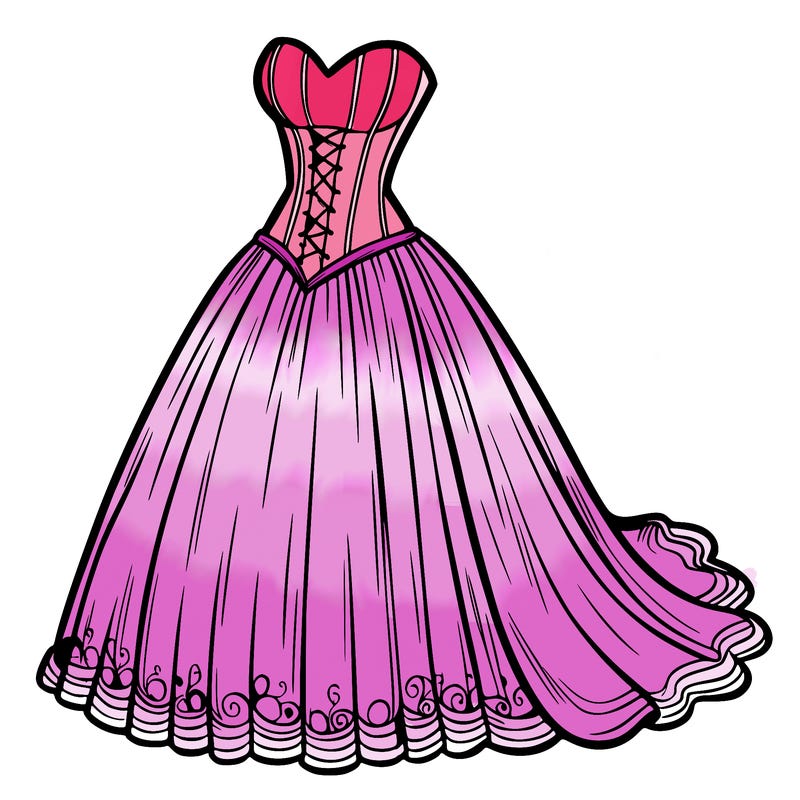 wedding dress-corset and a long and flowy skirt