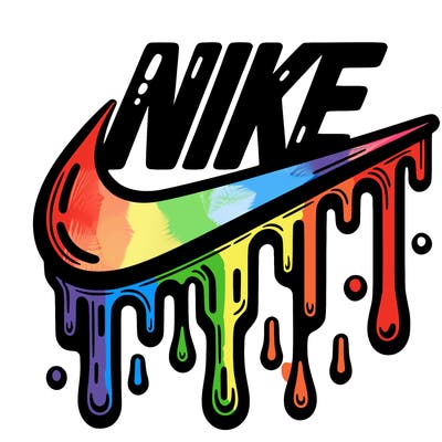 dripping nike logo
