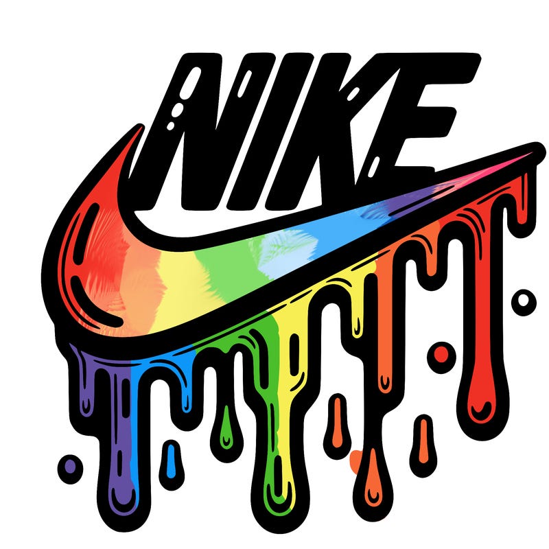 dripping nike logo