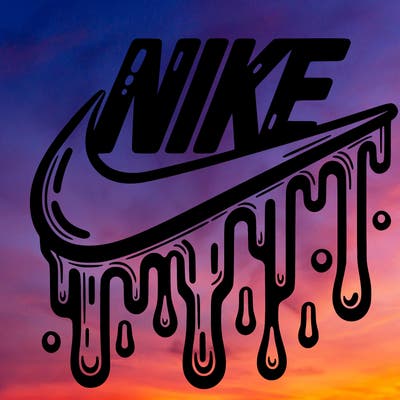 dripping nike logo