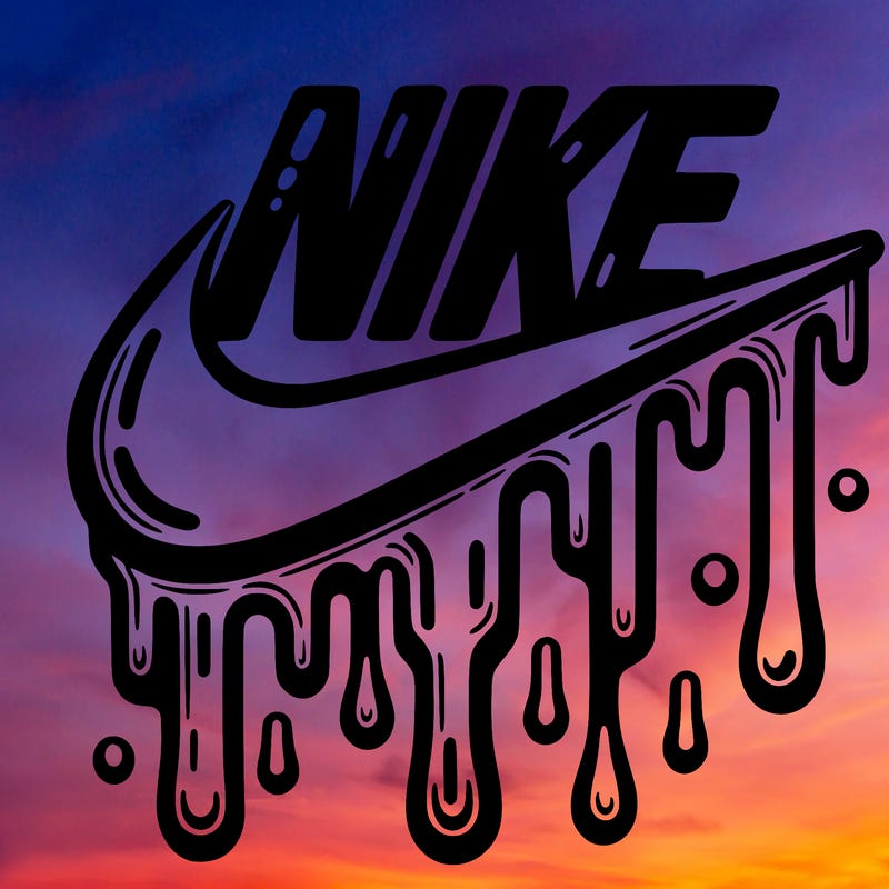 dripping nike logo