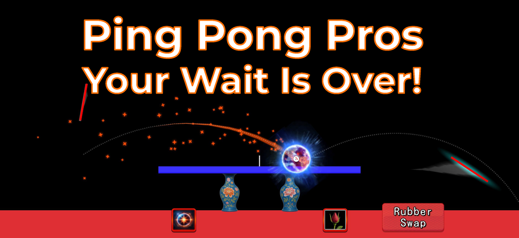 Ping Pong X: Realistic 2D Game - A realistic 2D table tennis match in Ping Pong X featuring ball trajectory and special physics effects