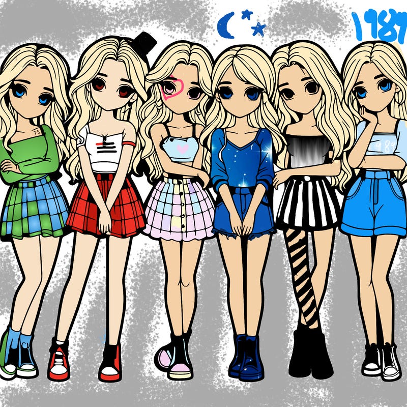 a group of girls realistic