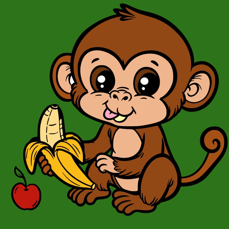 monkey eating a banana