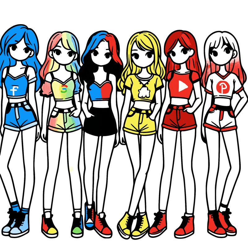 a group of girls wearing crop tops and shorts