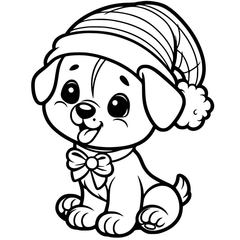 cute chrismas puppy