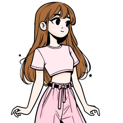 girl in a cute crop top