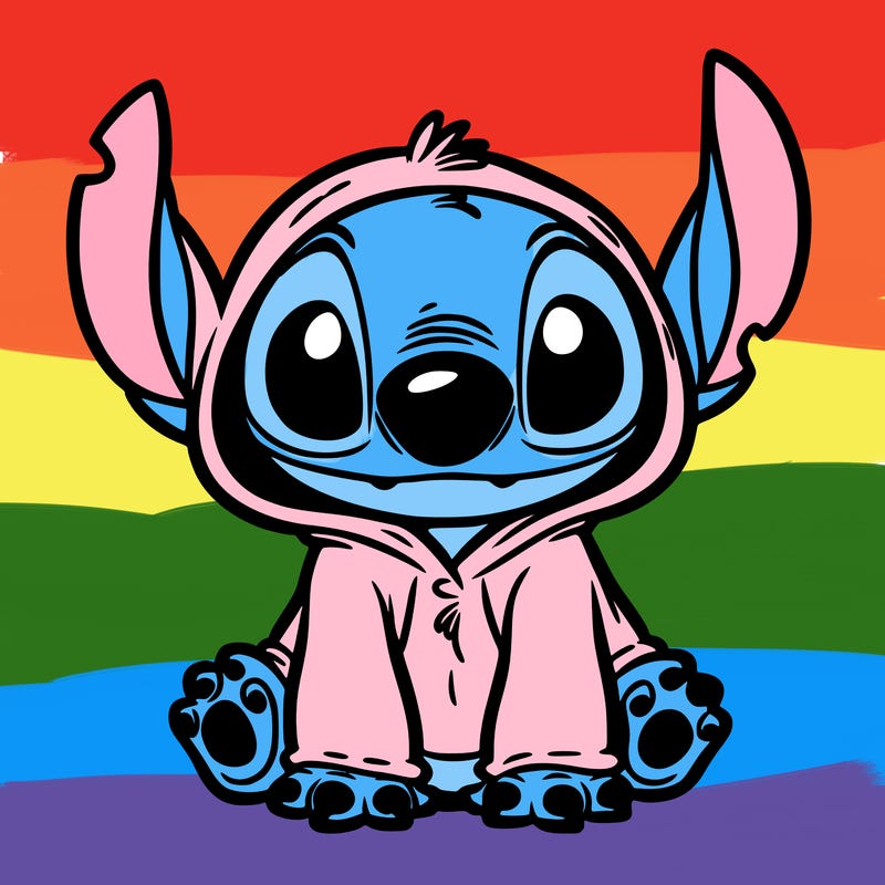 stitch in a dog costume