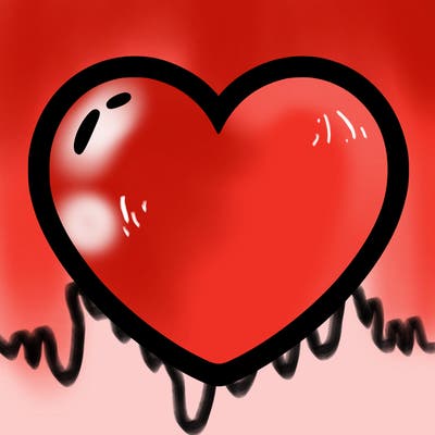 a blank heart