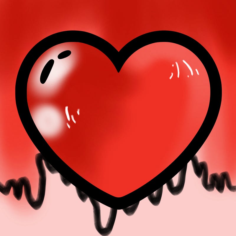 a blank heart