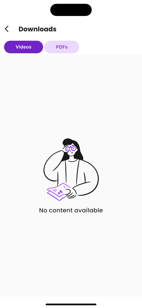 Rojgar With Ankit - Rojgar With Ankit app downloads screen showing no content available message with a woman illustration