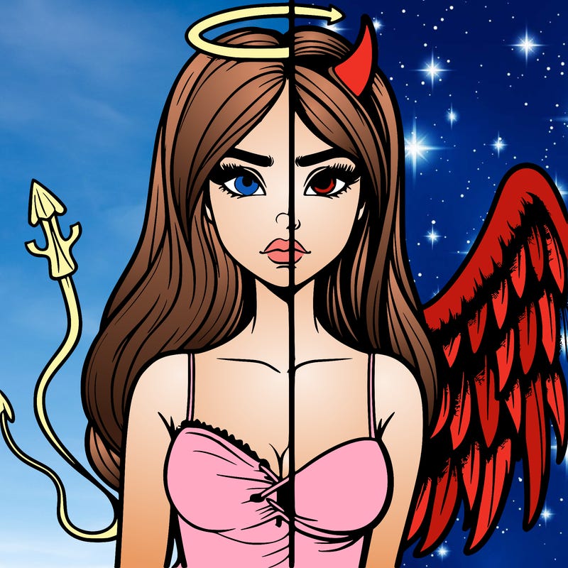 devil vs angel realistic girl