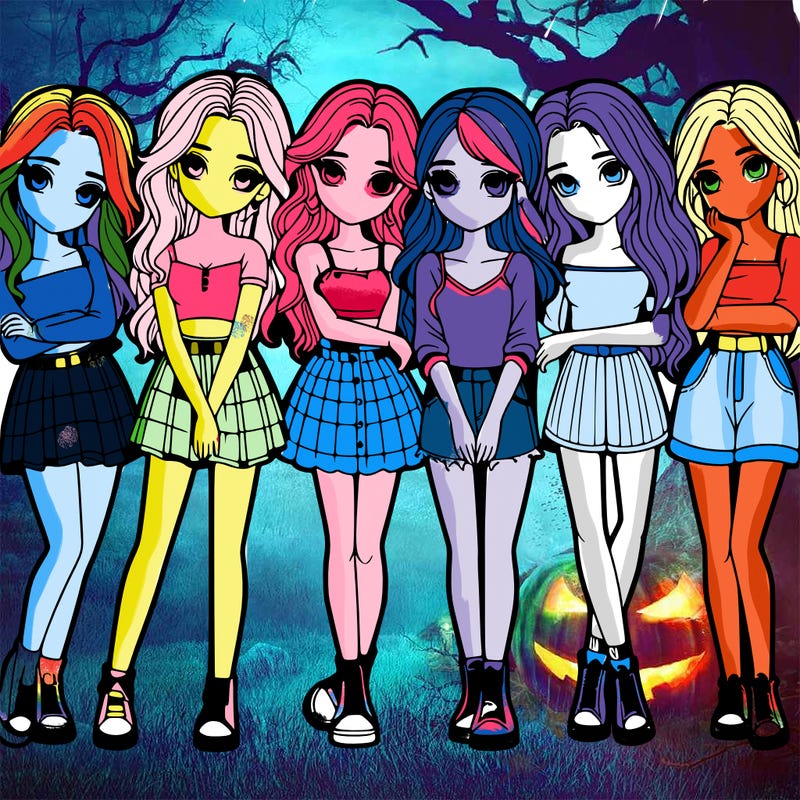 a group of girls realistic