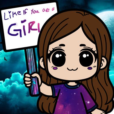 girl holding the sign