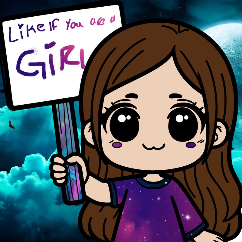 girl holding the sign