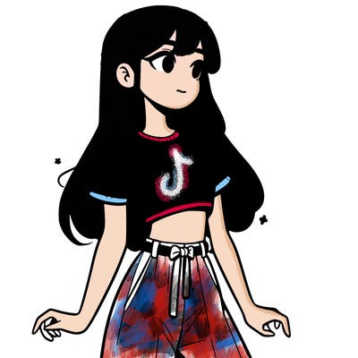 girl in a cute crop top