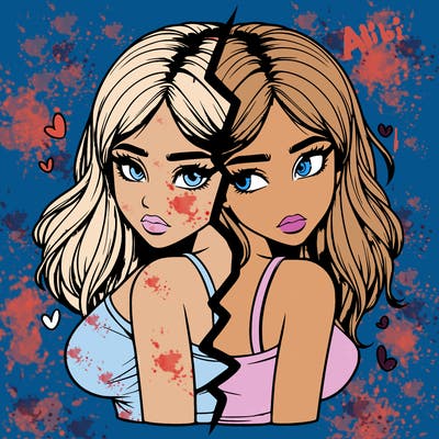 realistic girl split