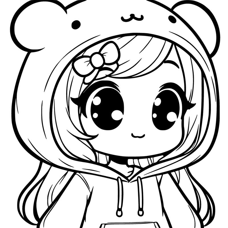 cute girl in hoodie