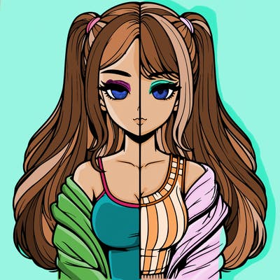 realistic girl split