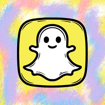 realistic snapchat logo