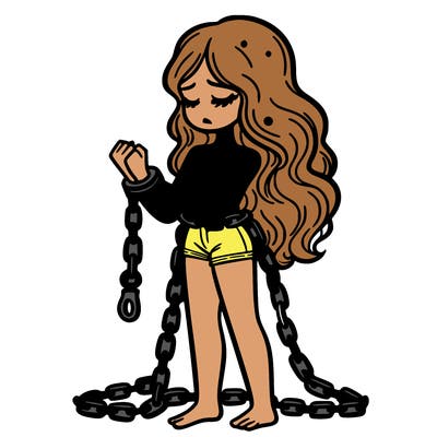 woman in chains