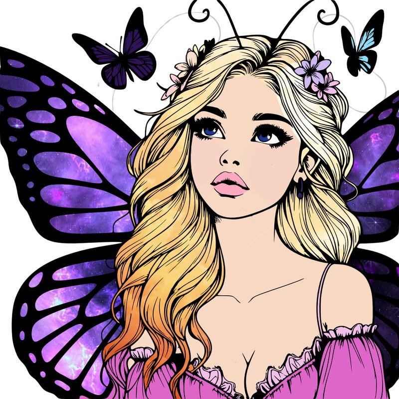 butterfly fairy realistic girl